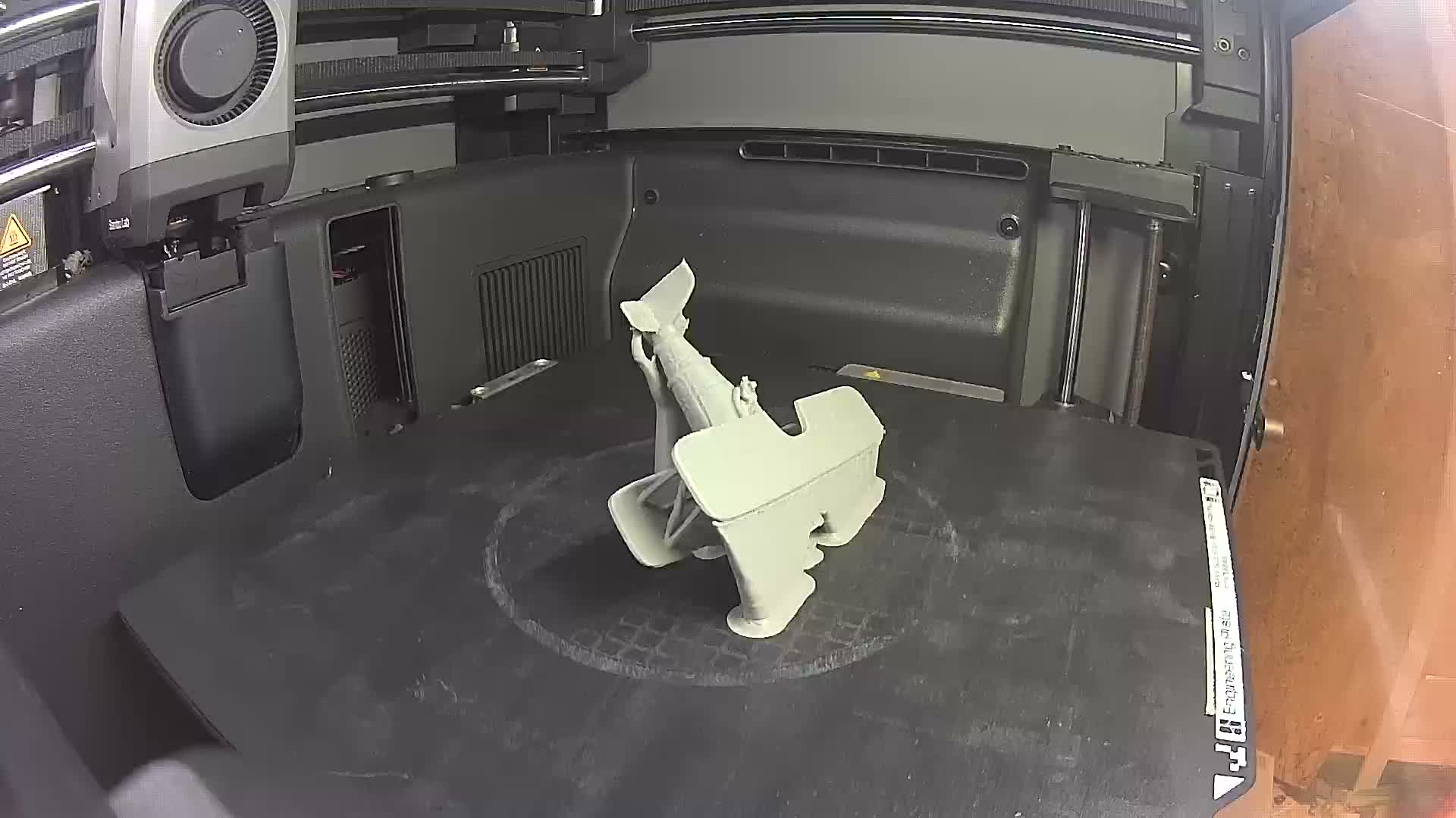 Gray PLA Basic 3D print timelapse