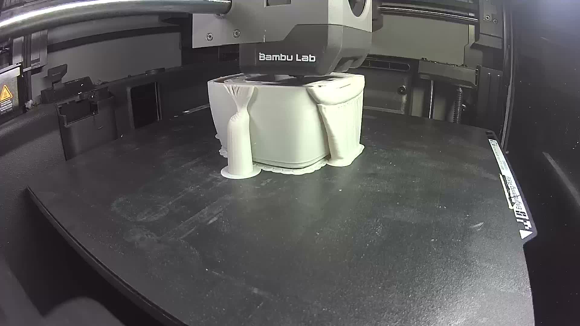 Light Gray PLA Basic 3D print timelapse