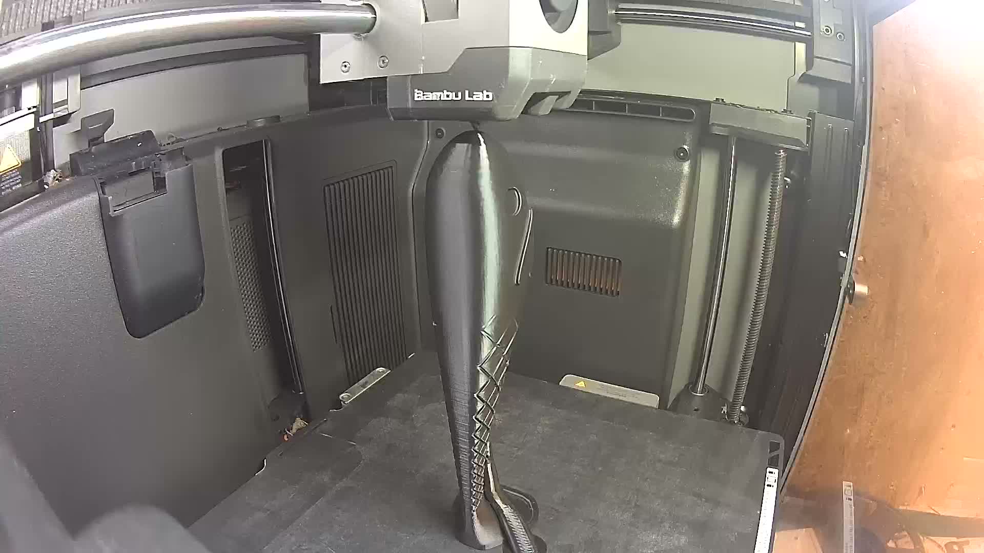 Black PLA Basic 3D print timelapse