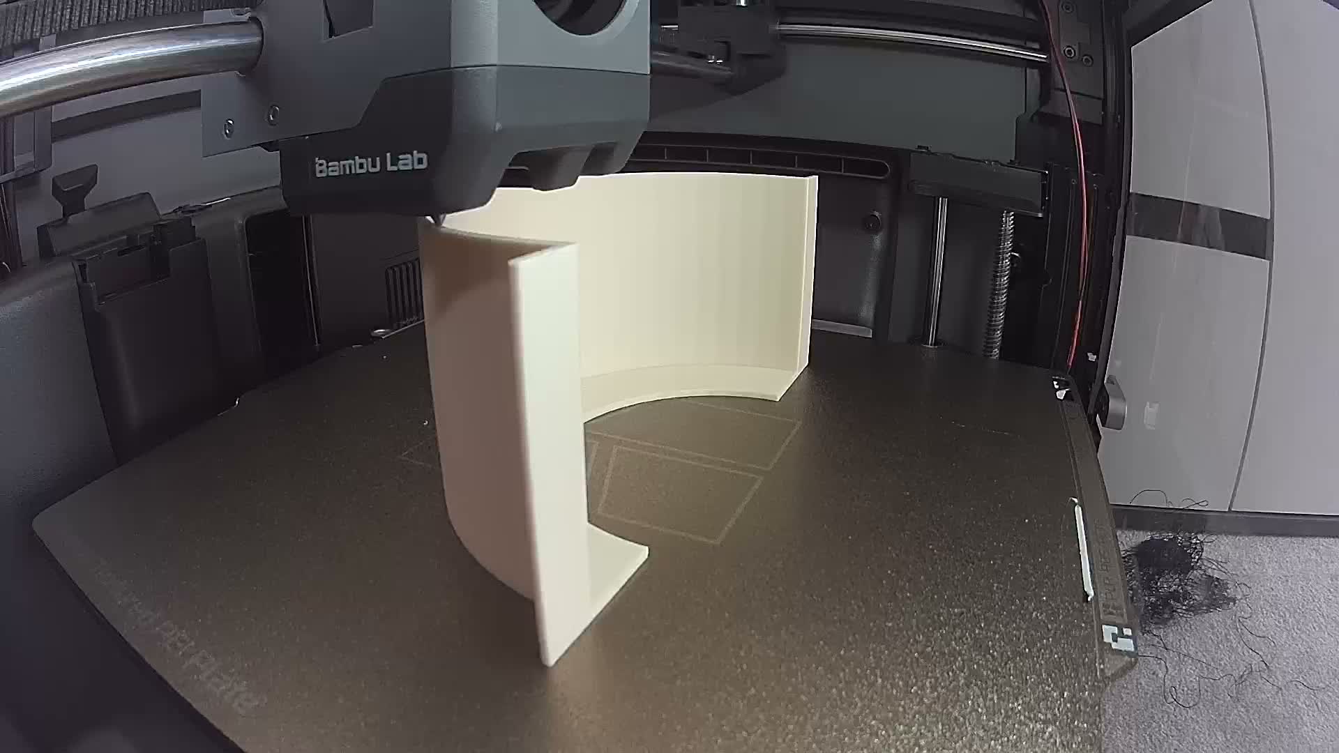 Beige PLA Basic 3D print timelapse
